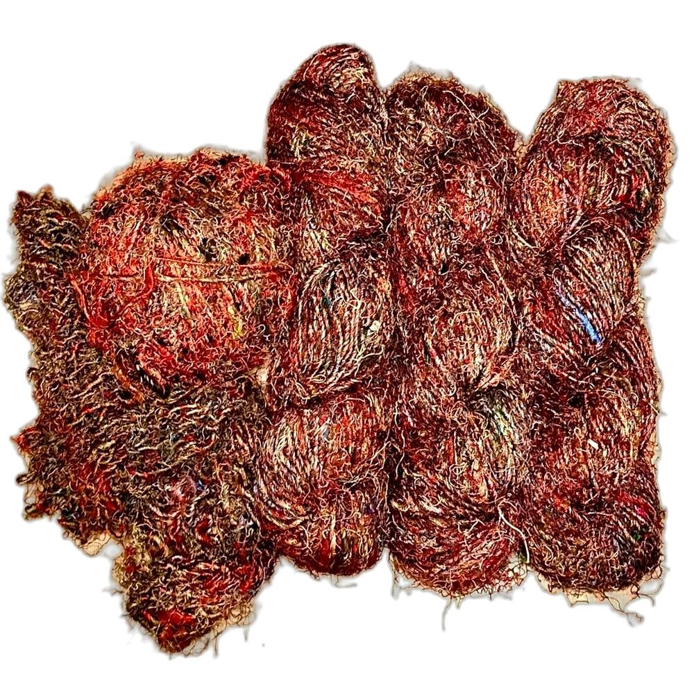 Latifi Silk Indian Sari Milliefori Yarn 5 X-Large Skeins